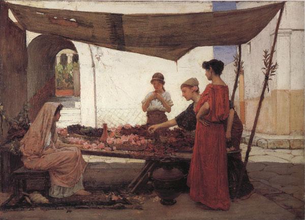 John William Waterhouse The flower Stall oil painting picture